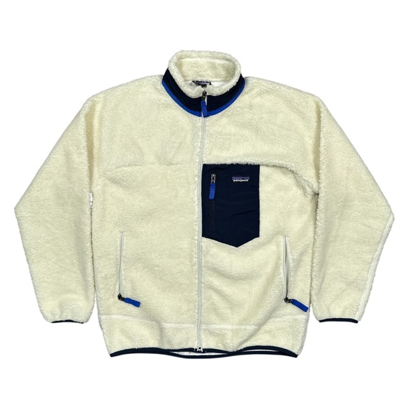 Patagonia Classic Retro X Full Zip Synchilla Natural White Jacket Mens Medium - Picture 1 of 9